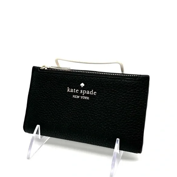 Kate Spade Leila Small Slim Bifold Wallet Black (NWT)